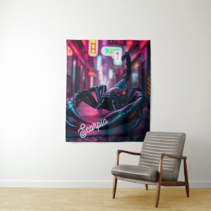 Cyber-City Scorpio Wall Tapestry