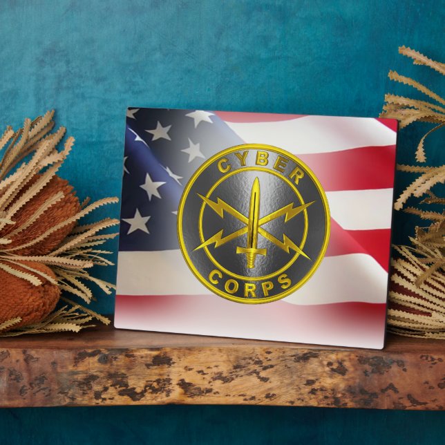 Cyber Corps Army Veteran  Plaque (Side)