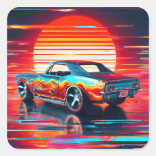 Cyber Cruise Square Sticker