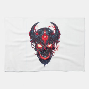 Cyber Demon Skull Lord Tea Towel