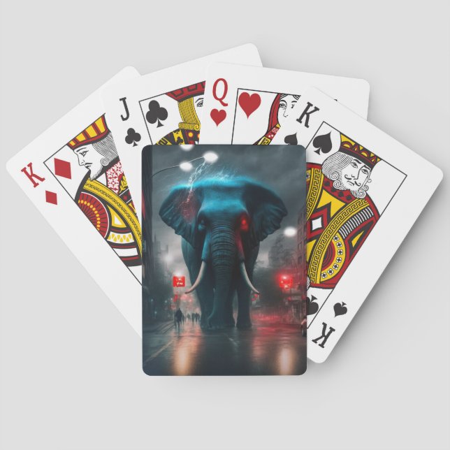 Cyber Elephant Playing Cards (Back)