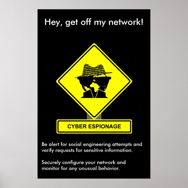 Cyber Espionage Security Awareness Poster (Front)