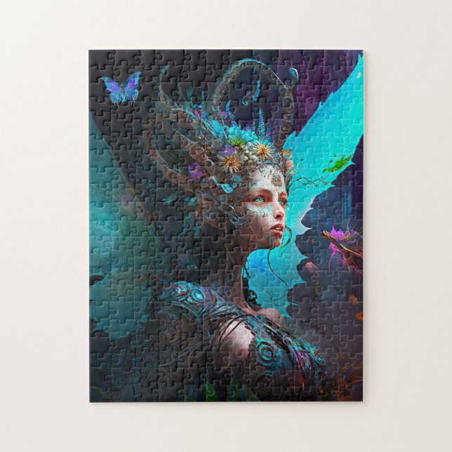 Cyber Fairy Fantasy Art Jigsaw Puzzle (Vertical)