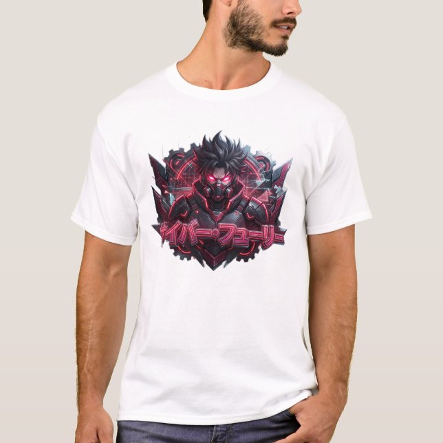 Cyber Fury Cyberpunk T-shirt (Front)