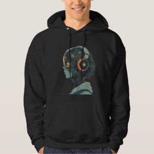 Cyber Gamer Head Illustration T-Shirt Hoodie