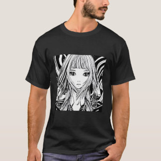 Cyber Girl Illustration Colourful Manga Girls T-Shirt
