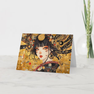 Cyber Girl Note Card