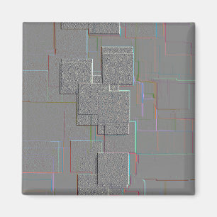 "Cyber Gothic" Geometric Art Magnet