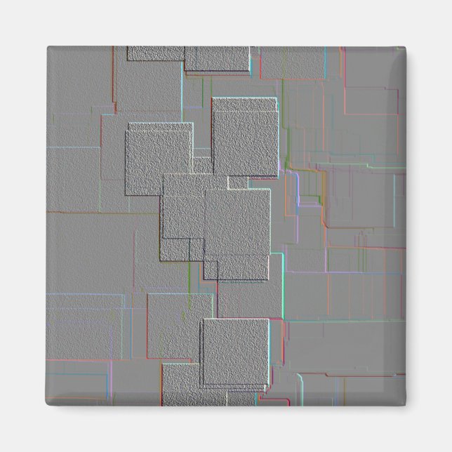"Cyber Gothic" Geometric Art Magnet (Front)