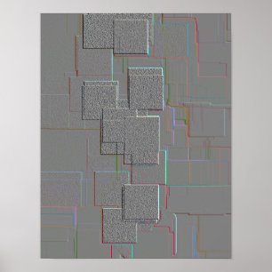 "Cyber Gothic" Geometric Art Poster