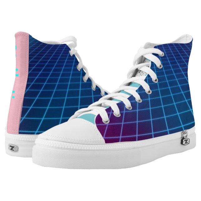 Cyber grid aesthetic Kicks High Tops (Pair)