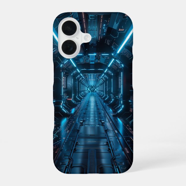 Cyber Grid Nexus iPhone 16 Case (Back)