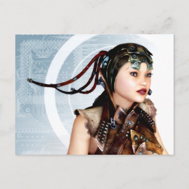 Cyber Grunge 3d Art Postcard (Front)