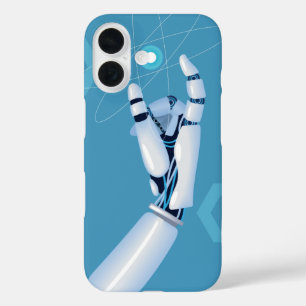 Cyber Hand with Atomic Sphere iPhone 16 Case
