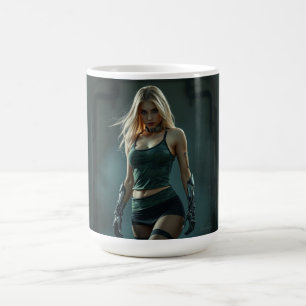 Cyber-Kriegerin der Zukunft – Stärke und Stil Coffee Mug