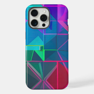 Cyber Lattice: A Spectrum of Light iPhone 15 Pro Max Case