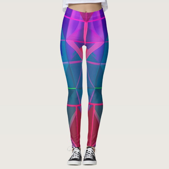 Cyber Lattice: A Spectrum of Light    Leggings (Front)
