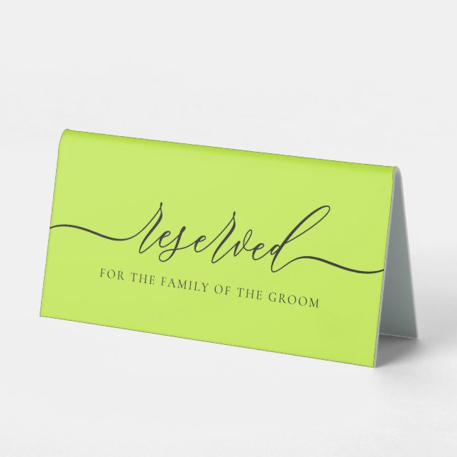 Cyber Lime Jet Black Reserved for groom family (Front)