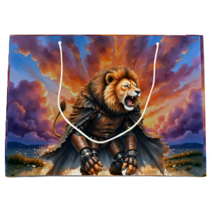 Cyber Lion of the Wastelands  Large Gift Bag