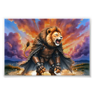 Cyber Lion of the Wastelands  Photo Print