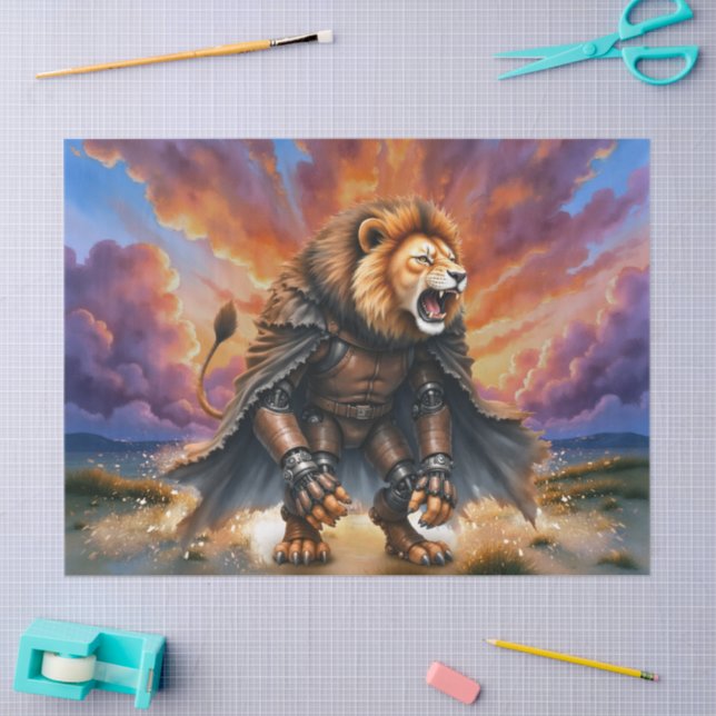 Cyber Lion of the Wastelands  Tissue Paper (Craft)