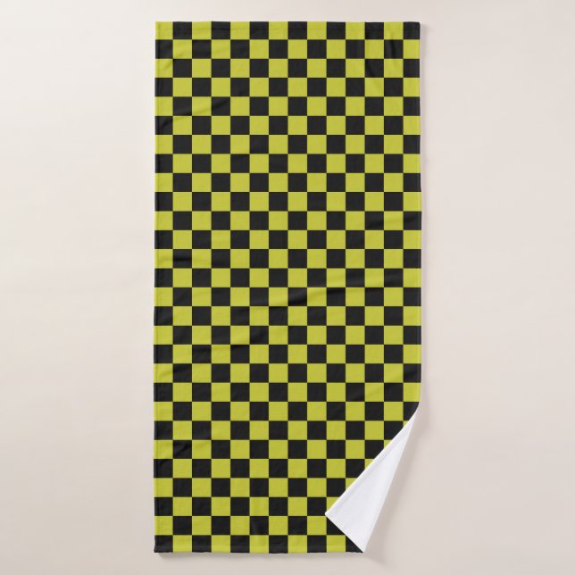 Cyber lyme checkerboard pattern bath towel set (Bath Towel)
