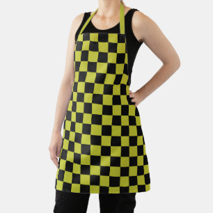 Cyber lyme chequerboard pattern apron