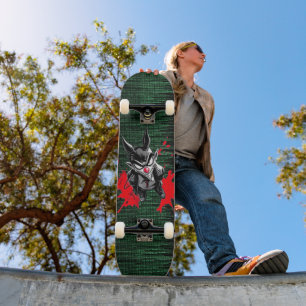 Cyber Matrix Cartoon Demon Skateboard