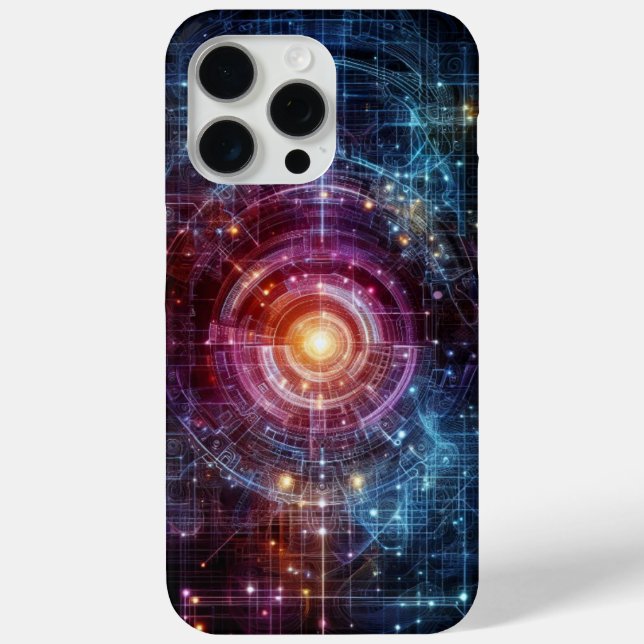 Cyber Matrix: neon matrix theme Case-Mate iPhone Case (Back)