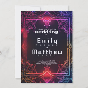 Cyber-Mediaeval Fusion Wedding Invitation