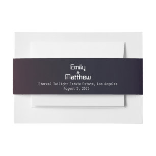 Cyber-Mediaeval Fusion Wedding Invitation Belly Band