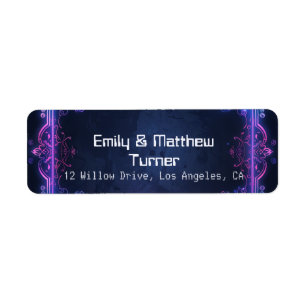 Cyber-Mediaeval Fusion Wedding Return Address Label