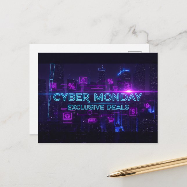 Cyber Monday Postcard (Front/Back In Situ)