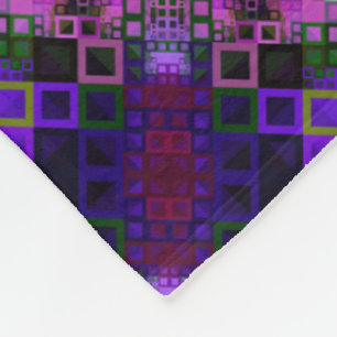 Cyber Neon Squares Blanket