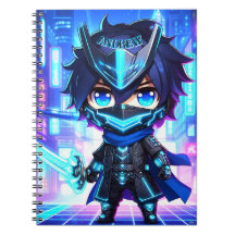 Cyber Ninja Chronicles – Futuristic Anime Notebook