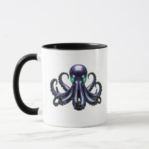 Cyber Octopus – Futuristic Sea Creature Mug