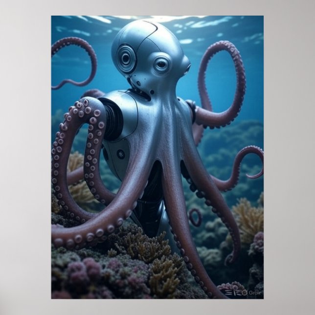Cyber Octopus matte poster (Front)