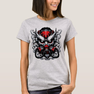 Cyber Oni: Smoke Warrior Mask T-Shirt