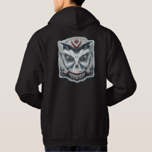 Cyber Oni: The Mecha Demon Face Hoodie