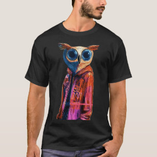 Cyber Owl – Futuristic Streetwise 1 T-Shirt