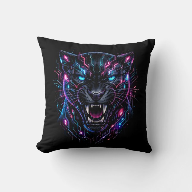 Cyber Panther Cushion (Front)