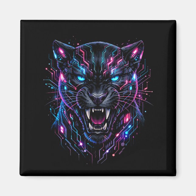Cyber Panther Magnet (Front)