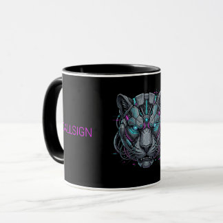 Cyber Panther Two-Tone Mug