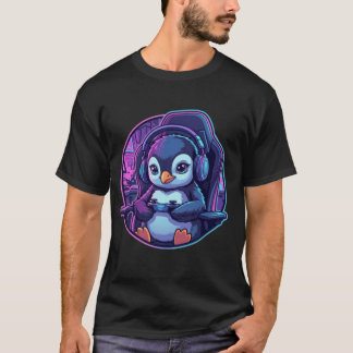Cyber Penguin Gamer T-Shirt