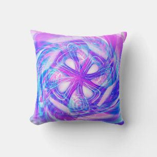 Cyber Pink and Blue Cushion