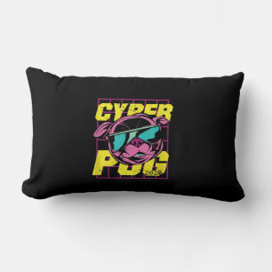 Cyber Pug 2021 Funny Dog Pug Design Lumbar Cushion
