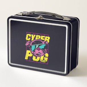Cyber Pug 2021 Funny Dog Pug Design Metal Lunch Box