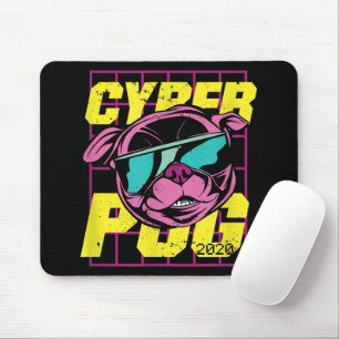 Cyber Pug Cool Pug Dog Mouse Pad