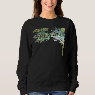 Cyber Punk Cyberpunk Trippy Acid Glitch Retro Futu Sweatshirt