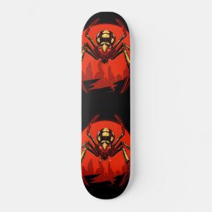 cyber punk spider skateboard